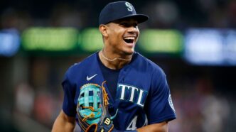 Seattle Mariners vs. Baltimore Orioles starting pitchers and run line odds graphic for the June 11 MLB matchup